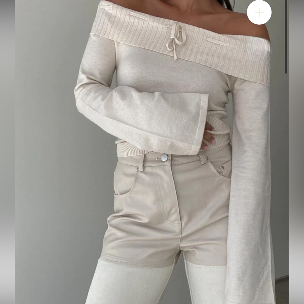 Off the shoulder sweater top